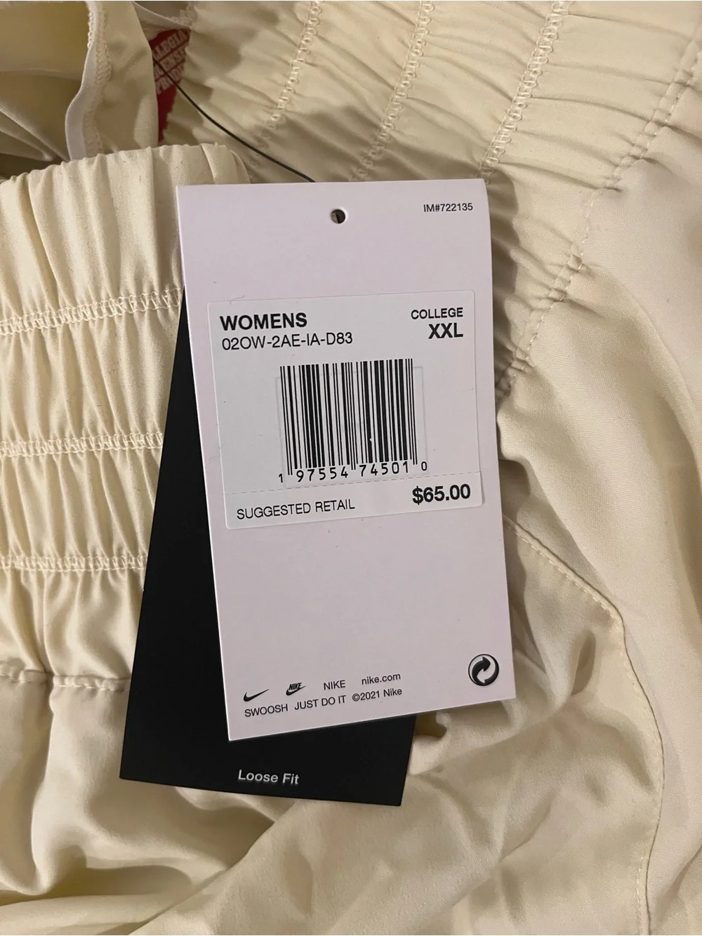 NWT Nike Cream Iowa Hawkeye Dri-FIT Athletic Shorts
